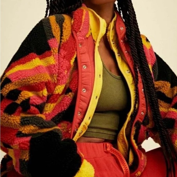 Free People Movement Rocky Ridge  Geometric Women's Jacket NWT Sz M - Picture 3 of 4